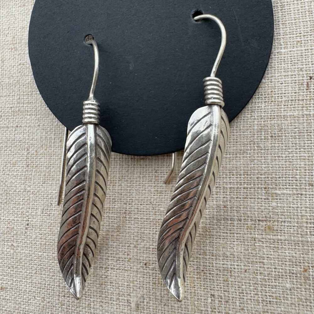 Silver .925 Feather Earrings